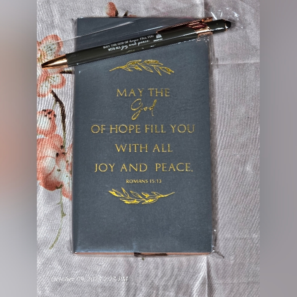Inspirational Journal with matching stylus pen nip